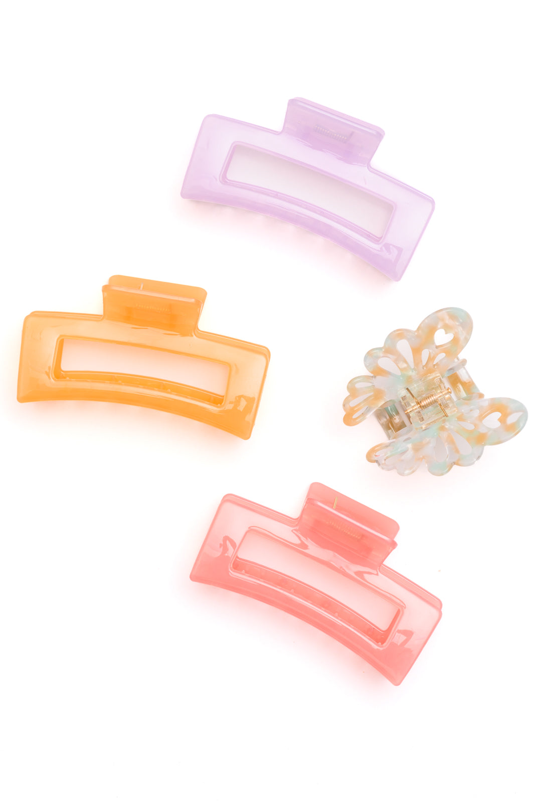 Large Jelly Claw Clip • Set of 4