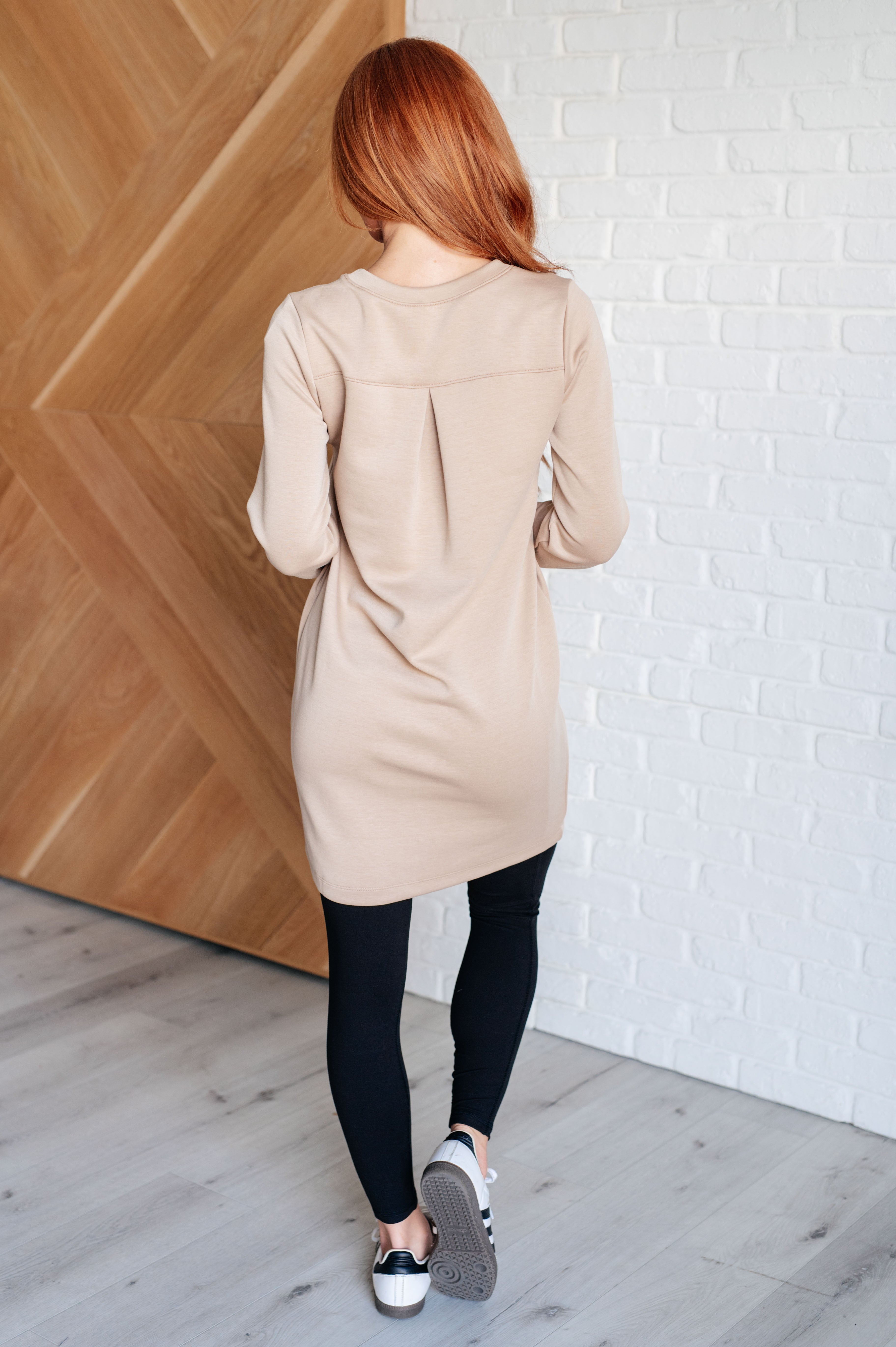 Milan Travel Shift Dress • Khaki