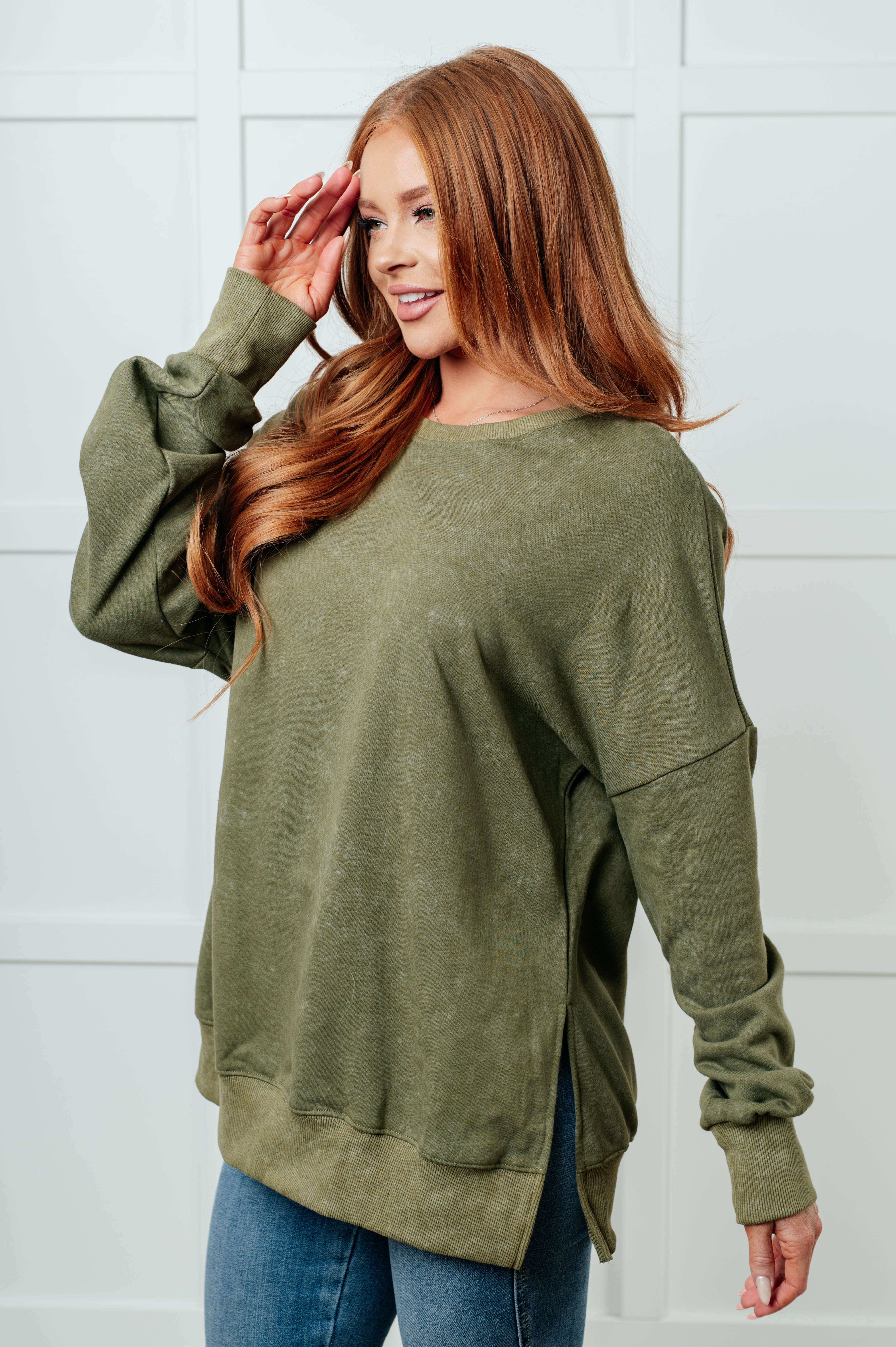 No Plain Jane Oversized Sweatshirt • Green