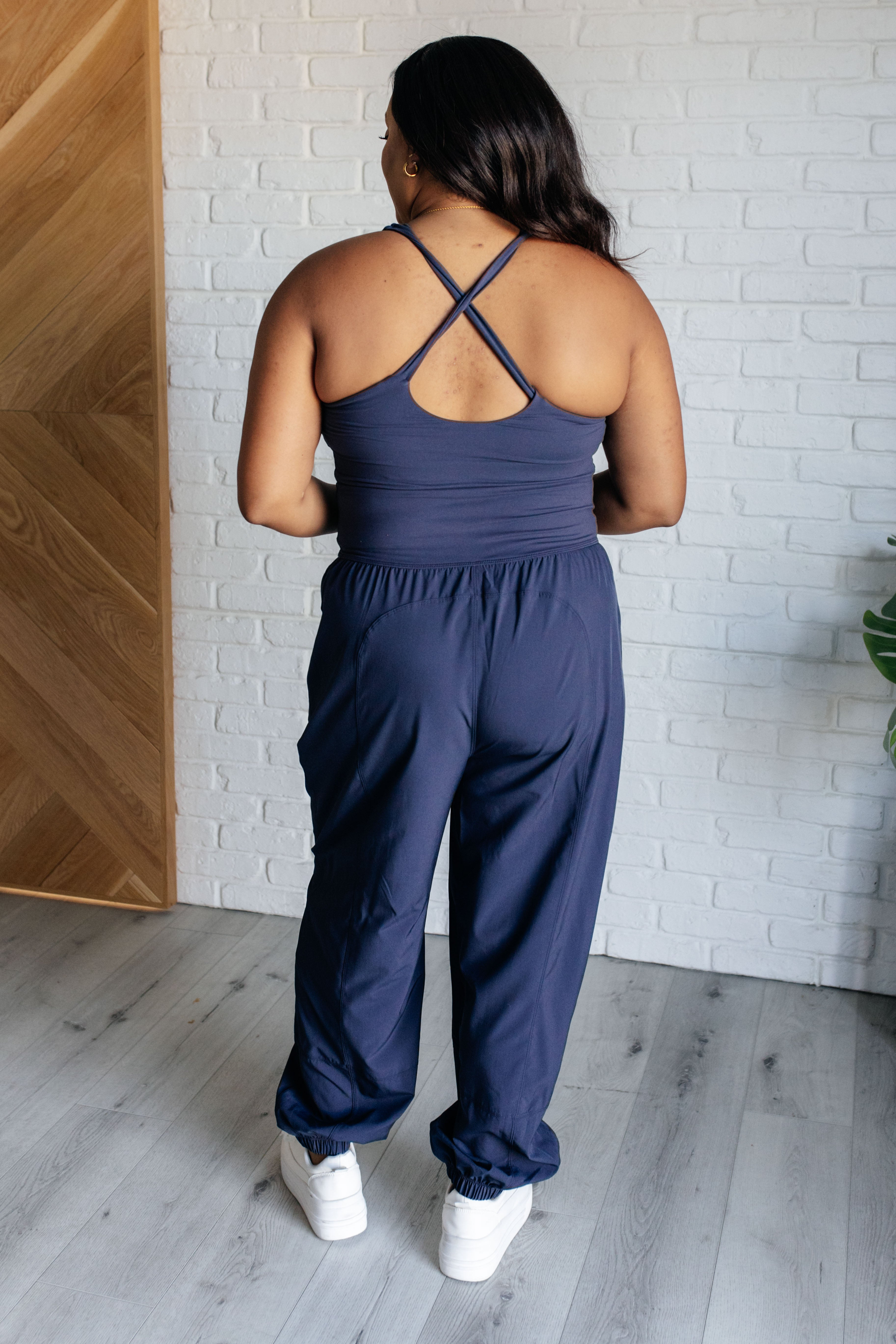 Raising Heart Rate Cut Out Jumpsuit • Navy