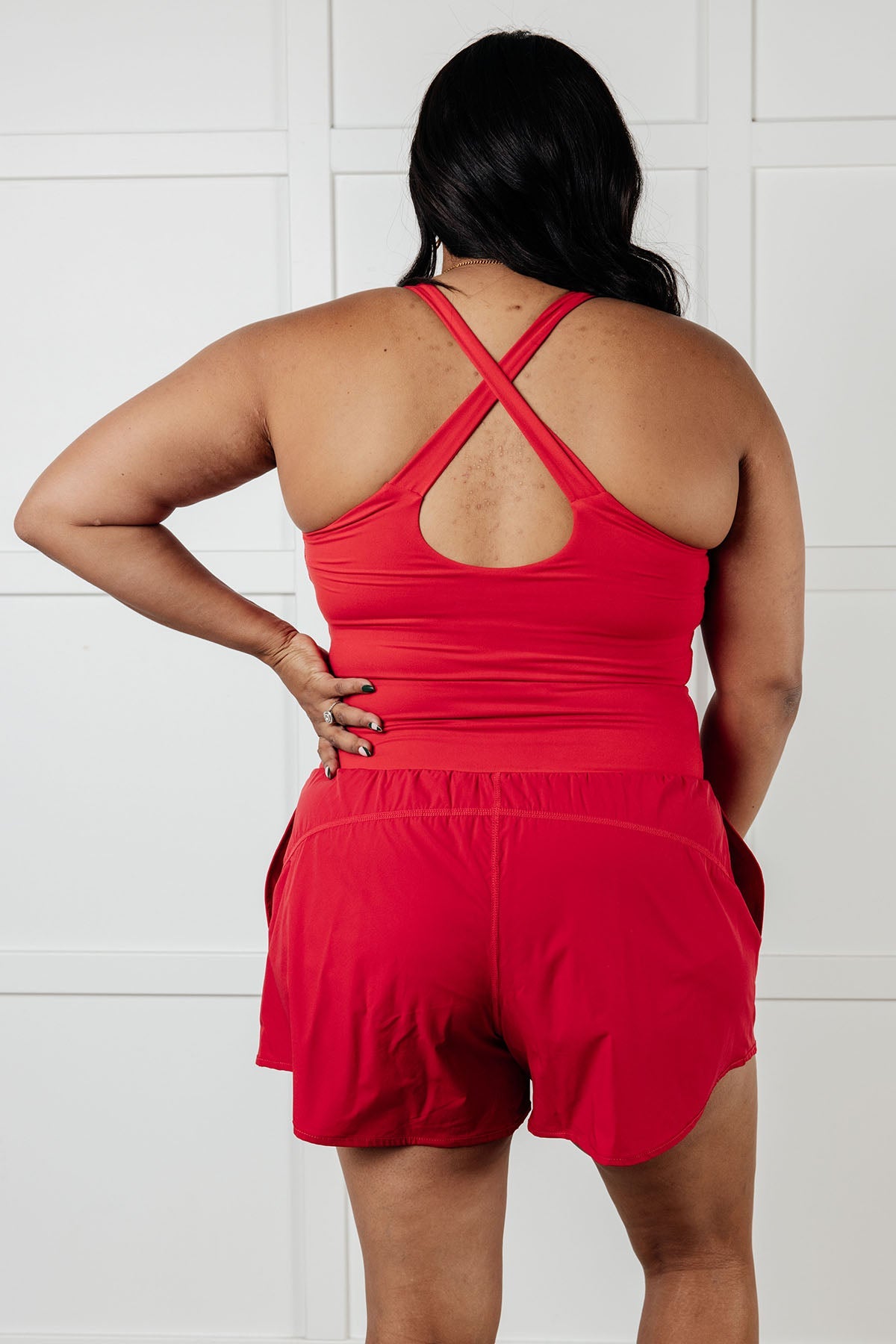 Raising Heart Rate Cutout Runsie • True Red