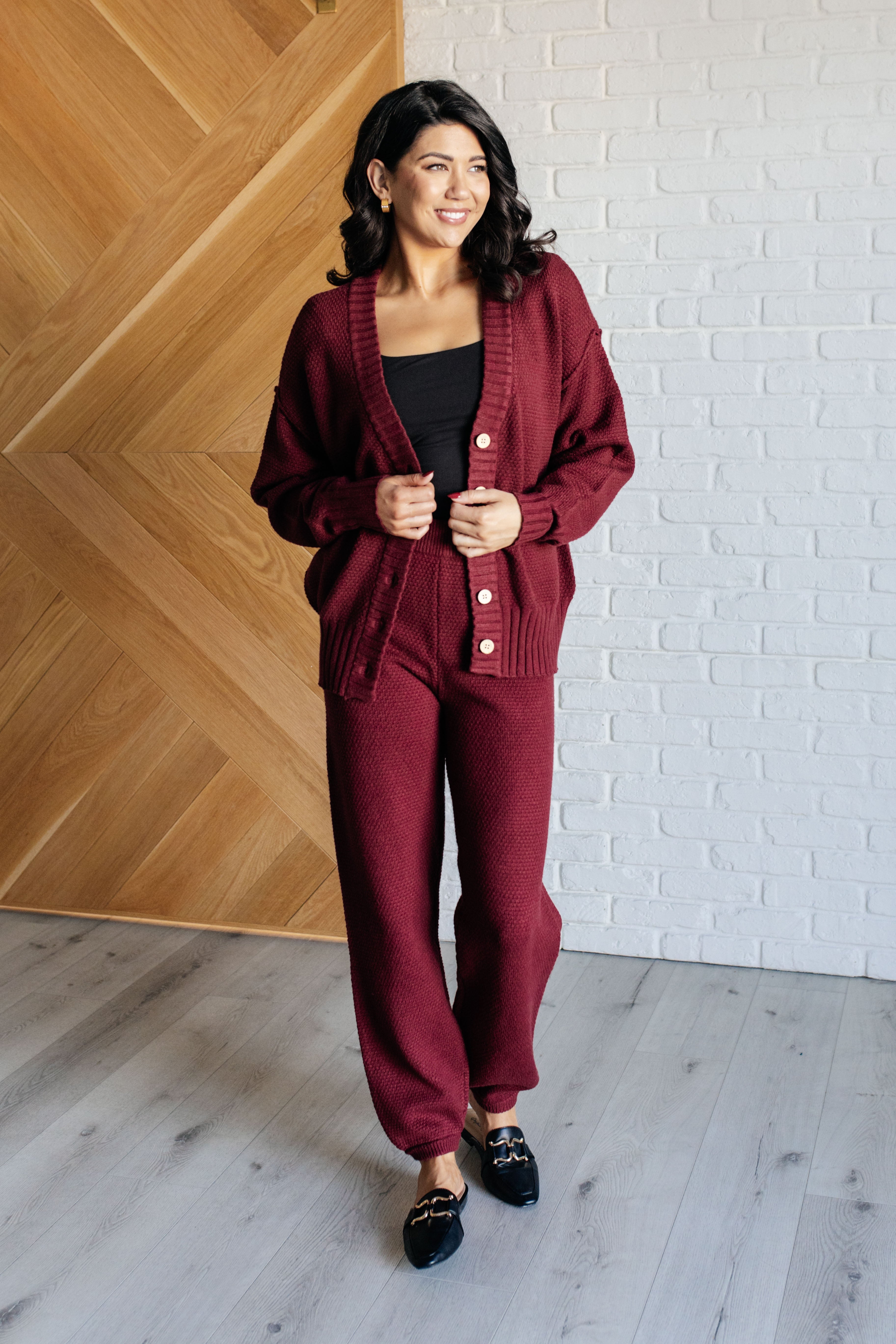 Simple Solution Knit Set • Wine