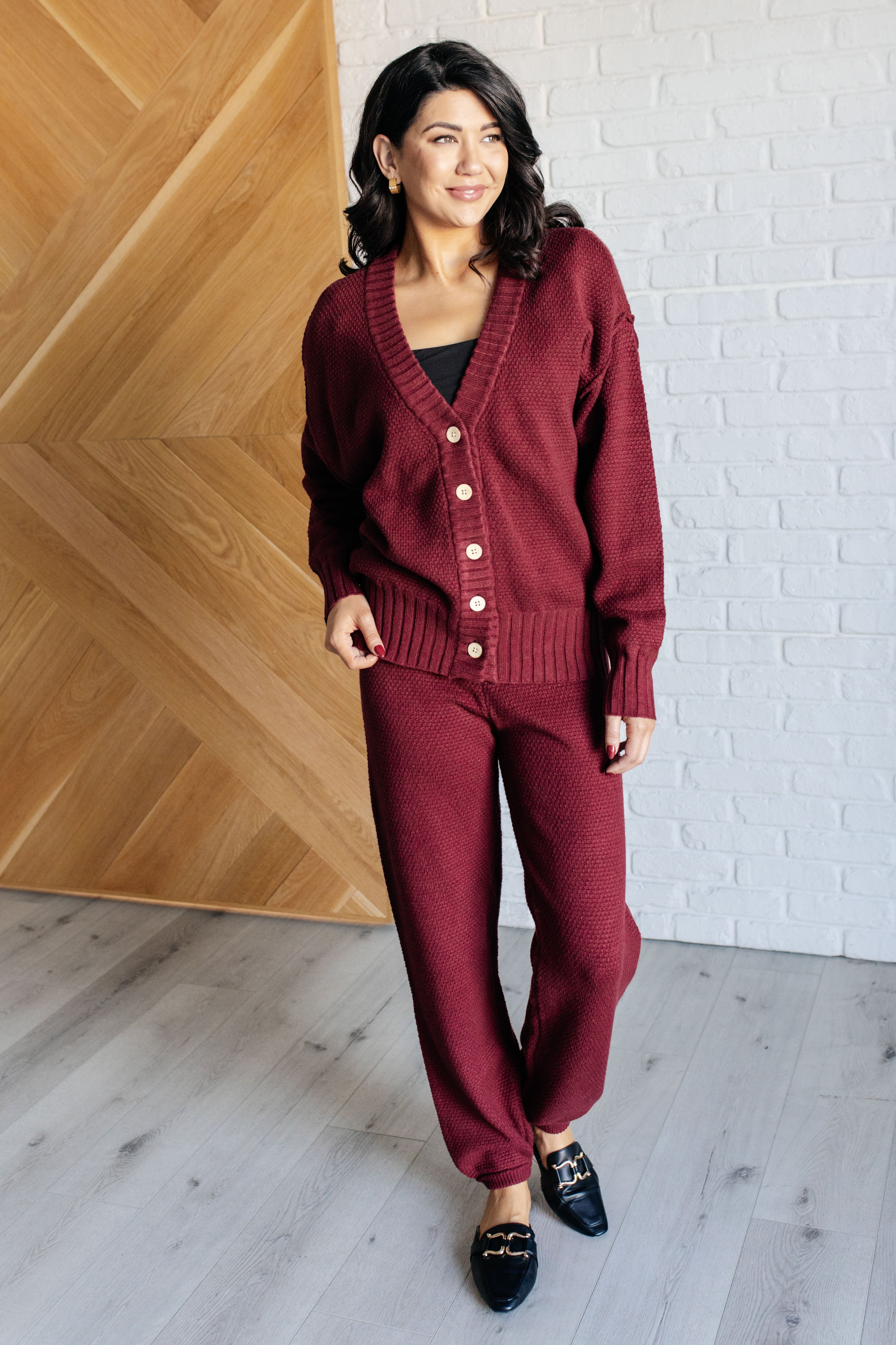 Simple Solution Knit Set • Wine