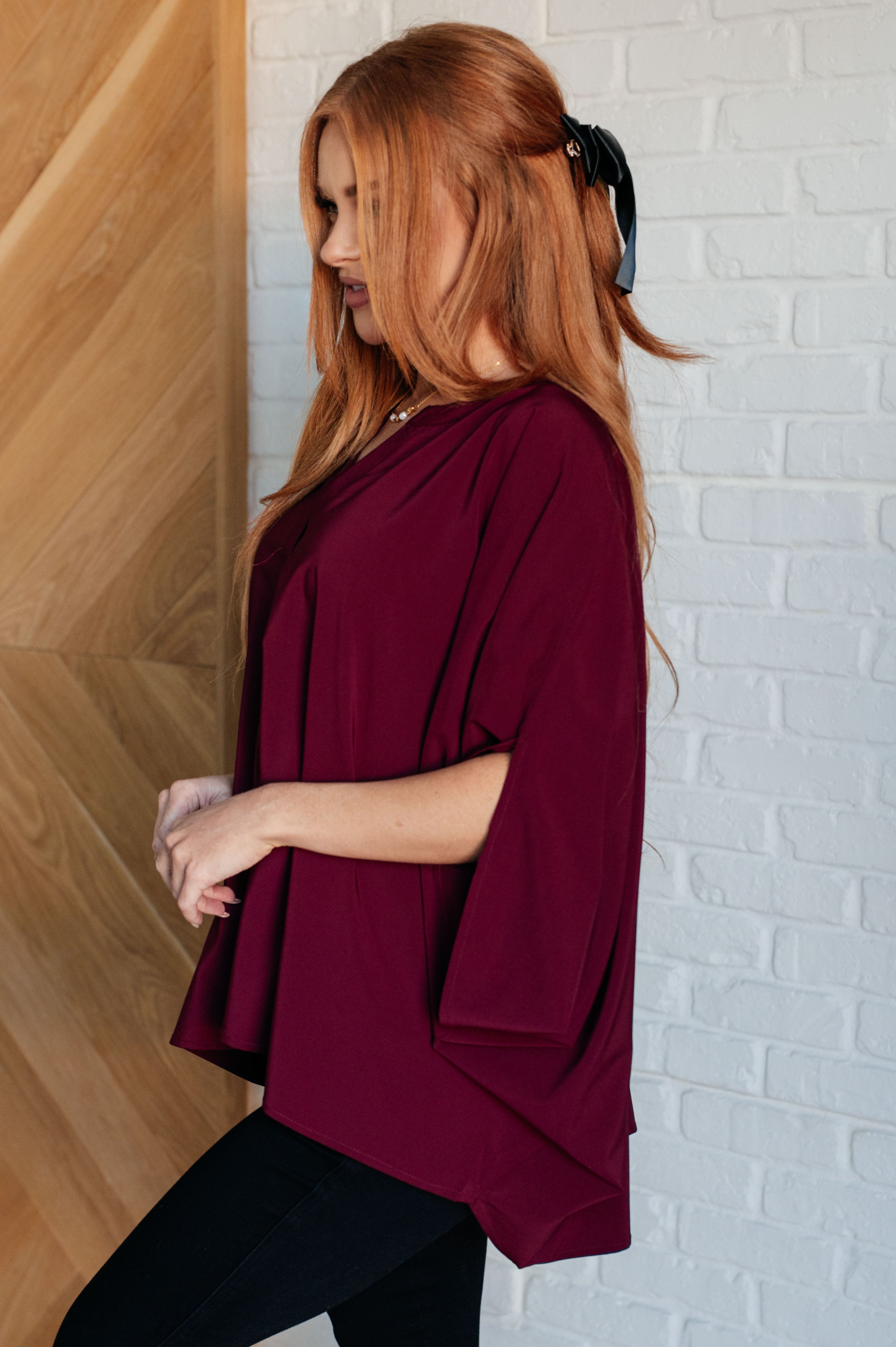 Universal Philosophy Blouse • Wine