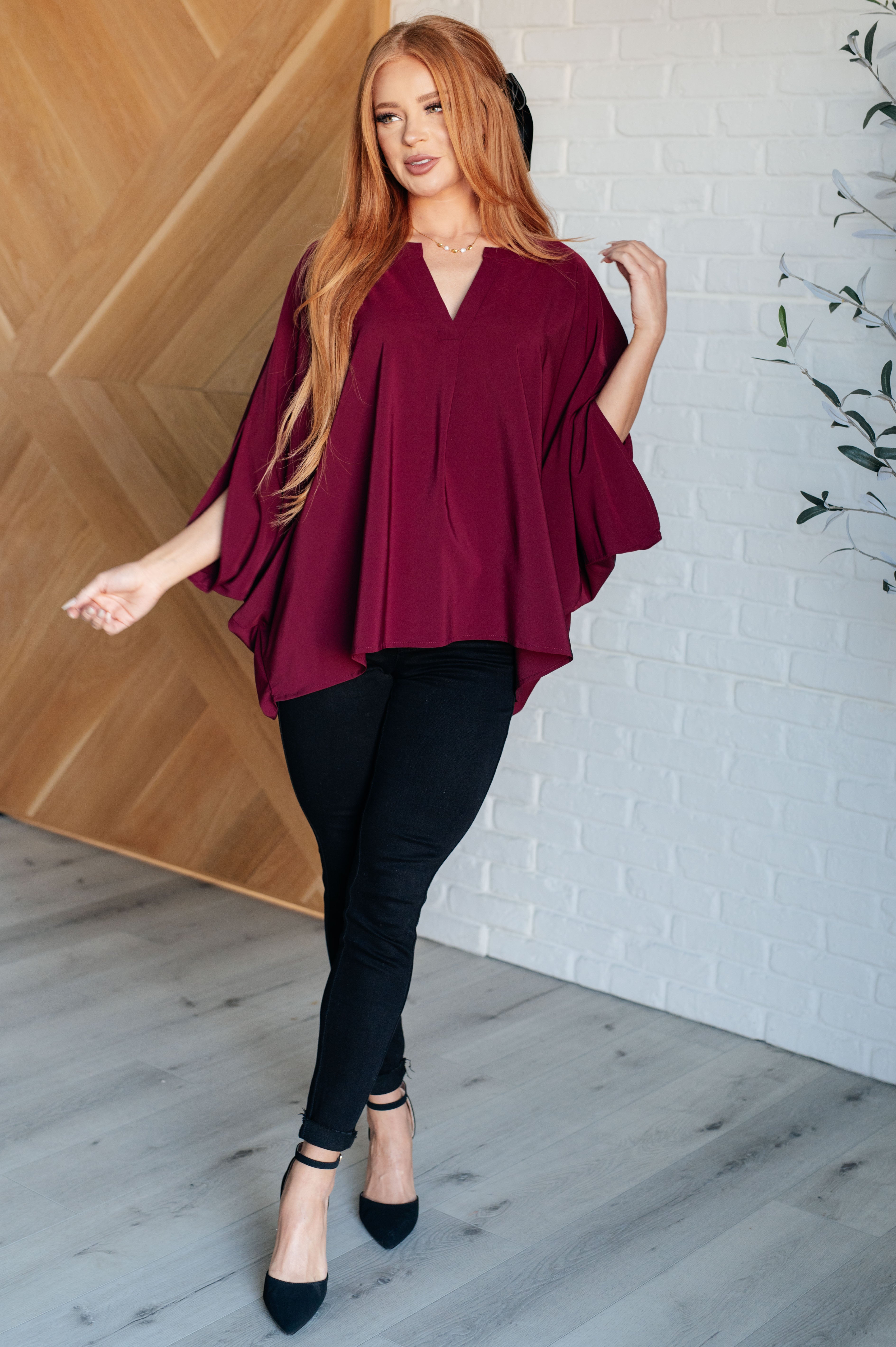 Universal Philosophy Blouse • Wine