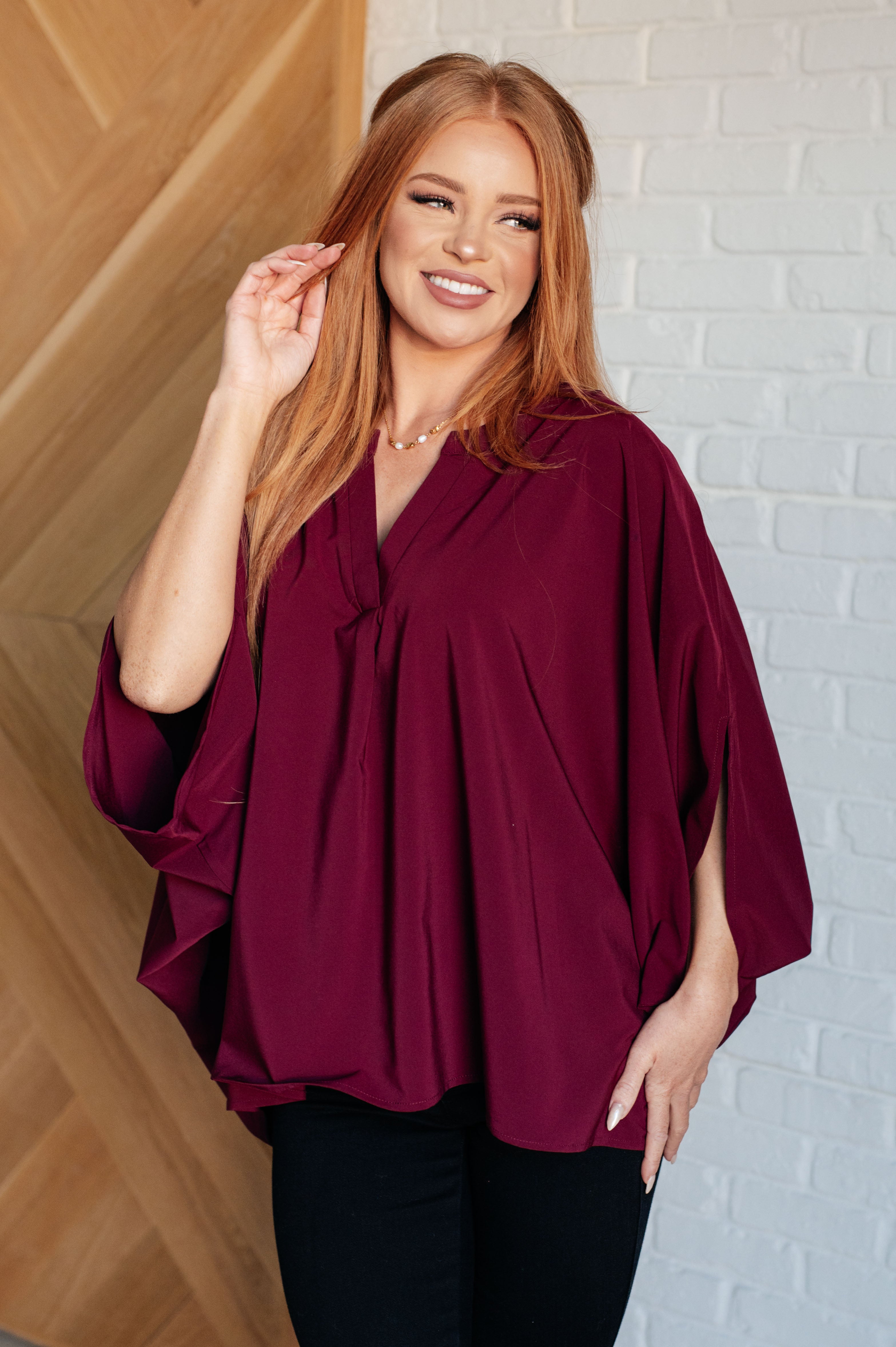 Universal Philosophy Blouse • Wine