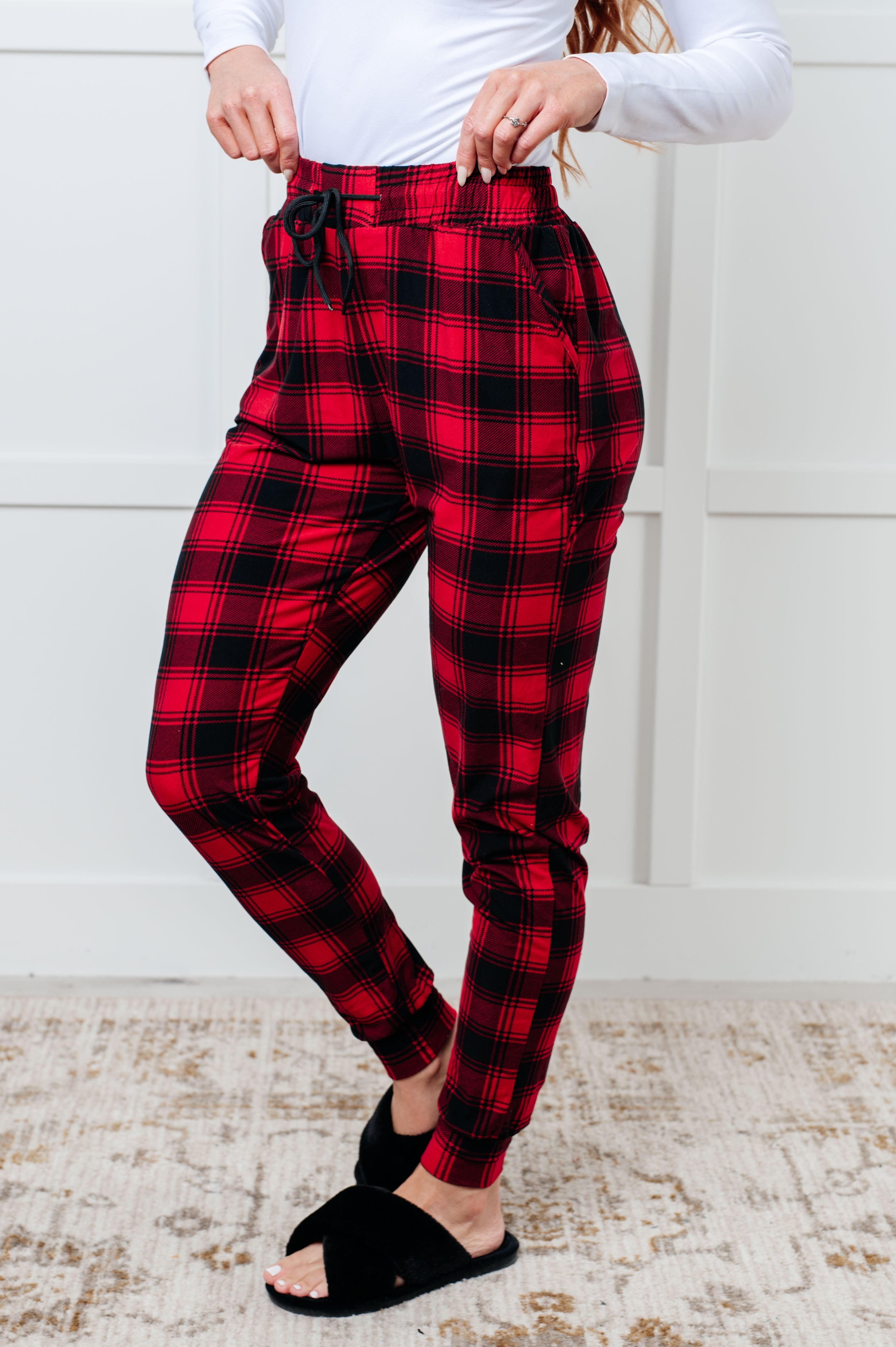 Your New Favorite Joggers • Red Plaid