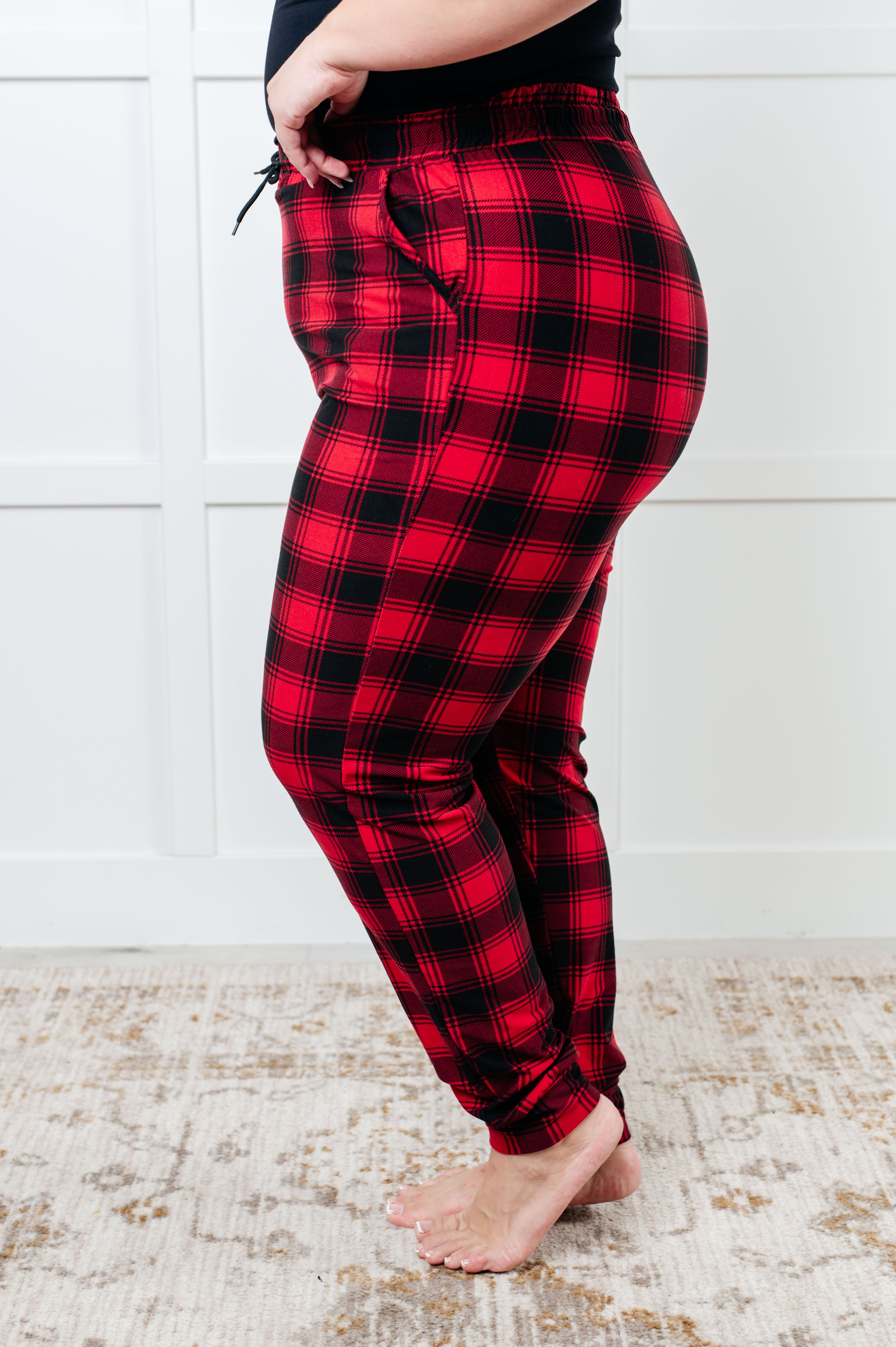 Your New Favorite Joggers • Red Plaid