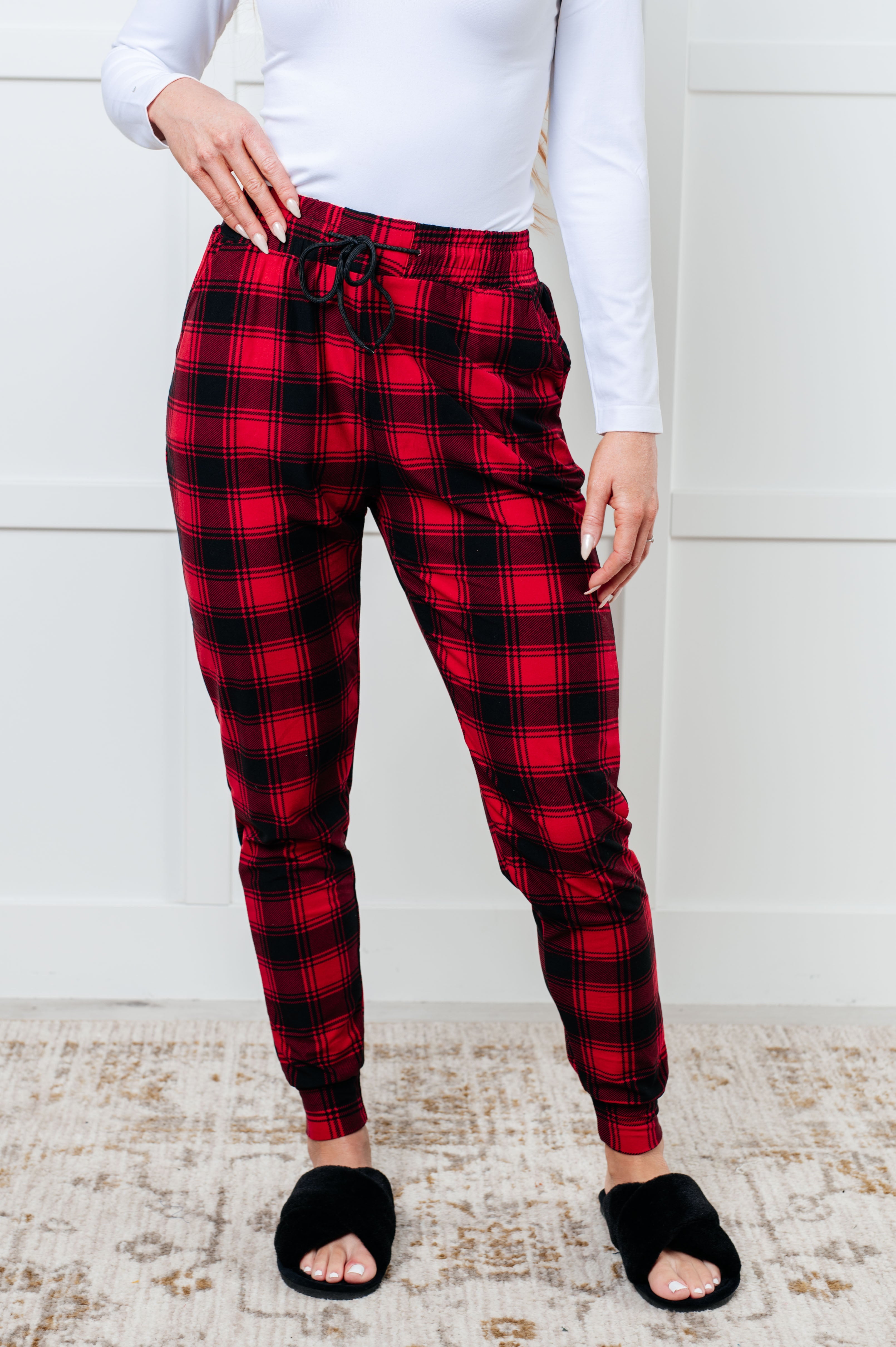 Your New Favorite Joggers • Red Plaid