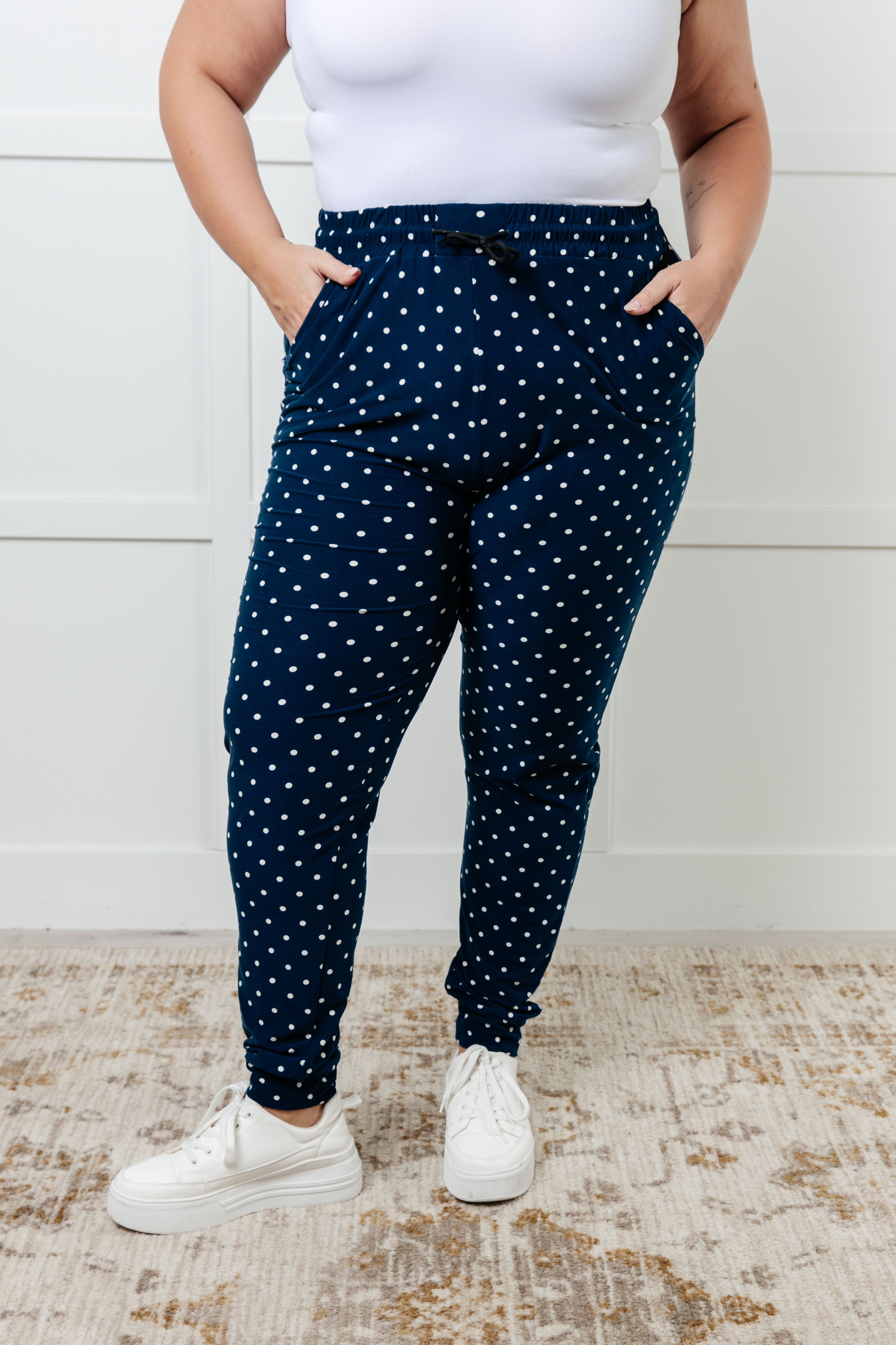 Your New Favorite Joggers • White Polka Dot