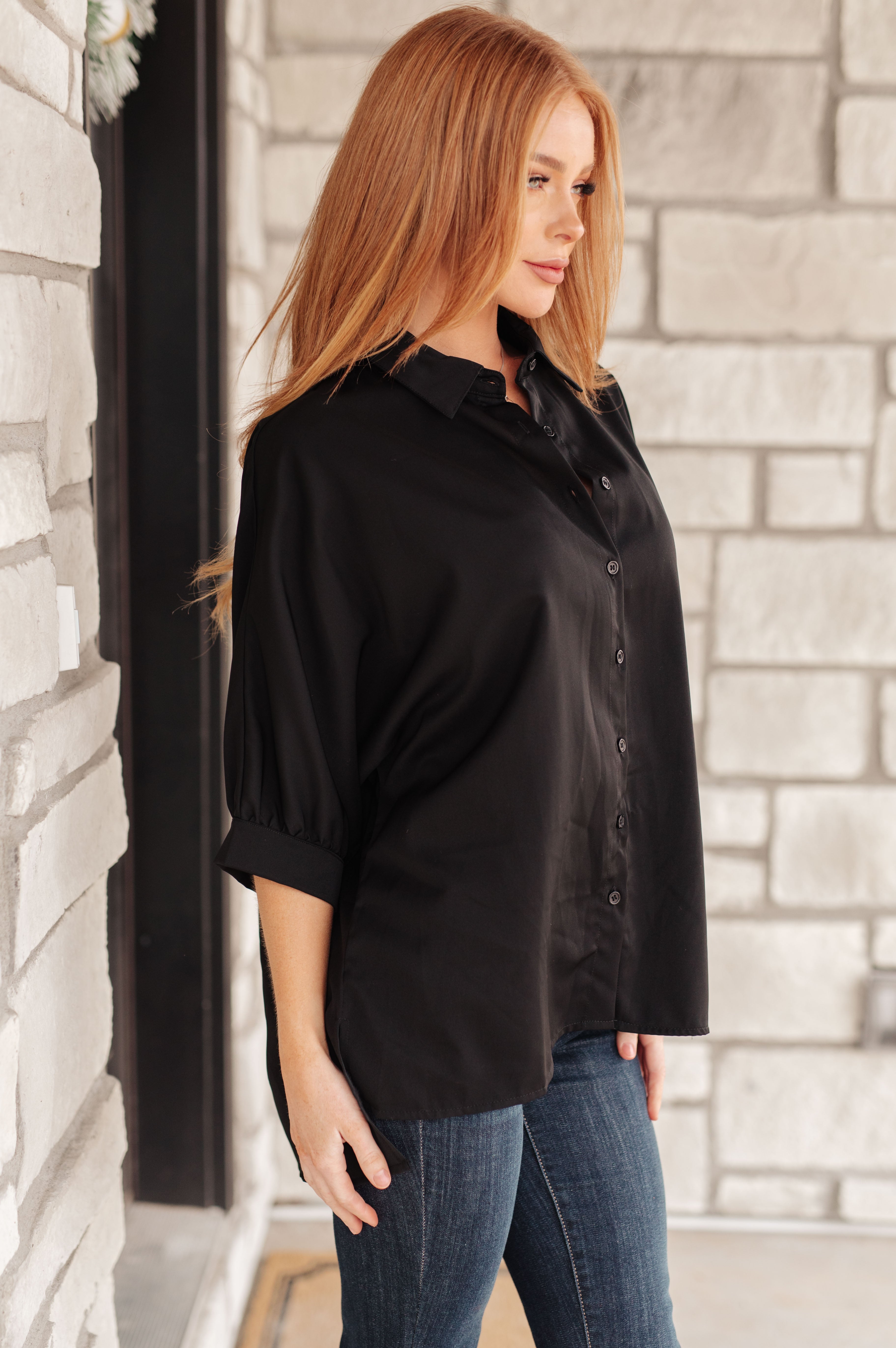 Oversized boyfriend button down shirt sales plus size